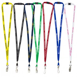 Custom Logo 3/8" Lanyard and Badge Holder Attachment w/ Breakaway Release Custom Logo 3/8" Lanyard and Badge Holder Attachment w/ Breakaway Release