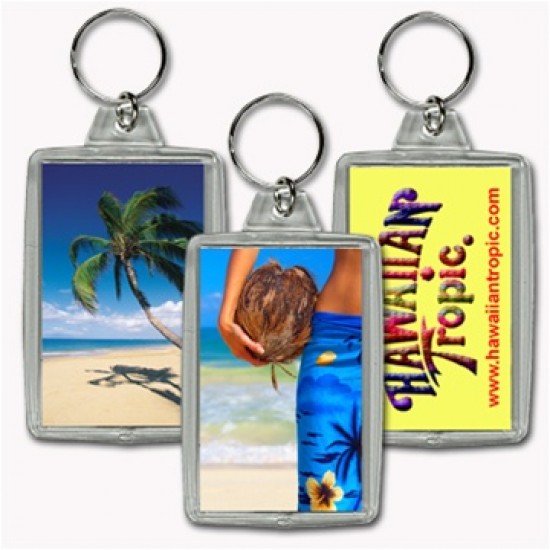 Custom Logo 3D Lenticular Acrylic Key Chain - 3"x2"