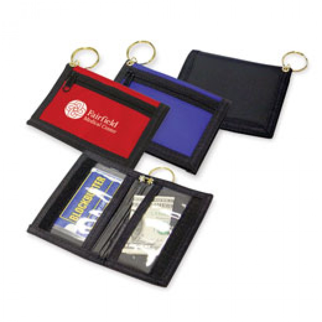 Custom Logo Bifold Wallet w/ Key Ring