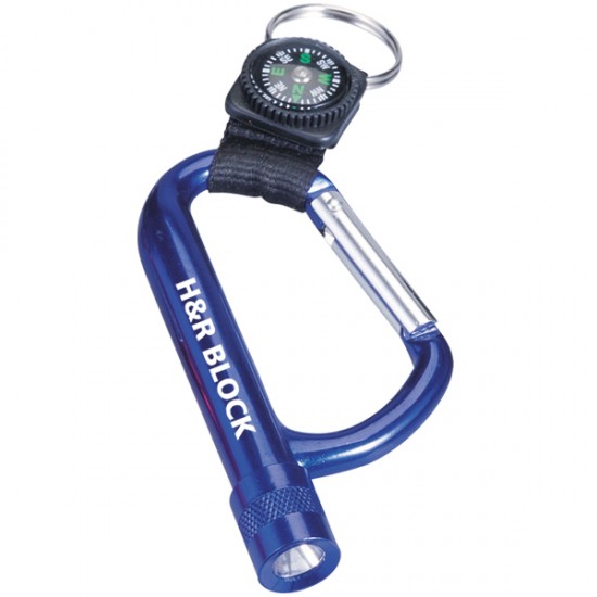 Custom Logo Carabiner Light/Compass