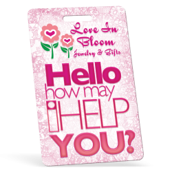 Custom Logo Rectangle Digital Full Color Laminated Plastic 0.03" Thick Vertical Badge Custom Logo Rectangle Digital Full Color Laminated Plastic 0.03" Thick Vertical Badge