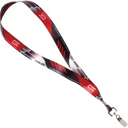 Custom Logo Full Color Satin Ribbon Lanyards Custom Logo Full Color Satin Ribbon Lanyards