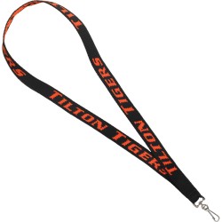 Custom Logo Woven Polypropylene Lanyard w/Text Only Custom Logo Woven Polypropylene Lanyard w/Text Only