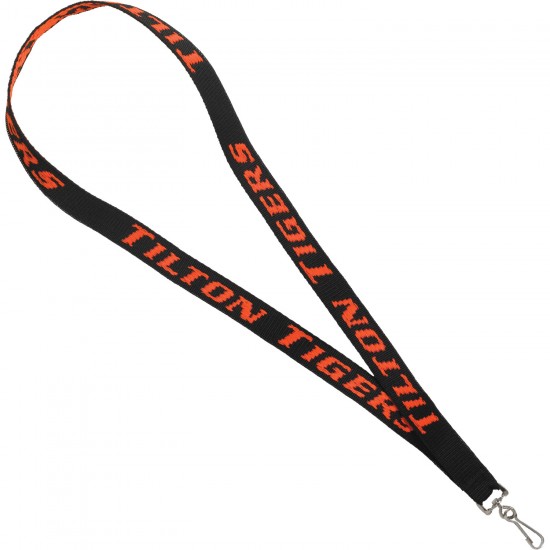 Custom Logo Woven Polypropylene Lanyard w/Text Only