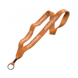Custom Logo 1" Knitted Cotton Lanyard w/ Metal Crimp & Metal Split-Ring Custom Logo 1" Knitted Cotton Lanyard w/ Metal Crimp & Metal Split-Ring