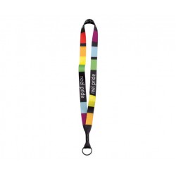 Custom Logo 3/4" Waffle Weave Dye Sublimated Lanyard w/ Metal Crimp & Metal Split Ring Custom Logo 3/4" Waffle Weave Dye Sublimated Lanyard w/ Metal Crimp & Metal Split Ring