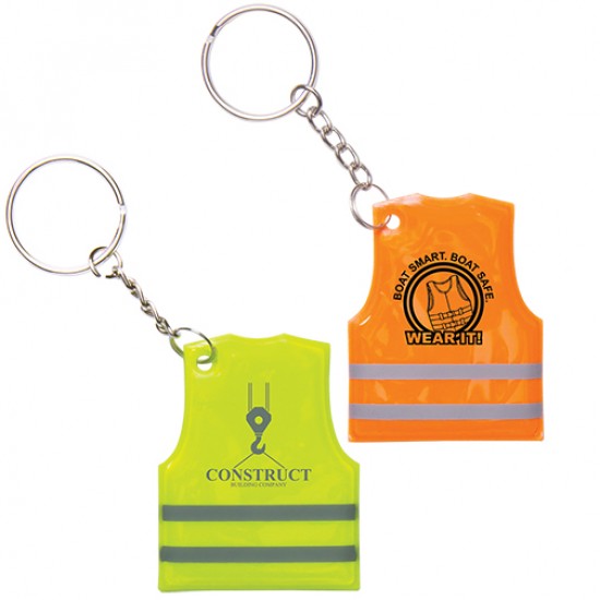 Custom Reflective Safety Vest Keychain with Your Logo