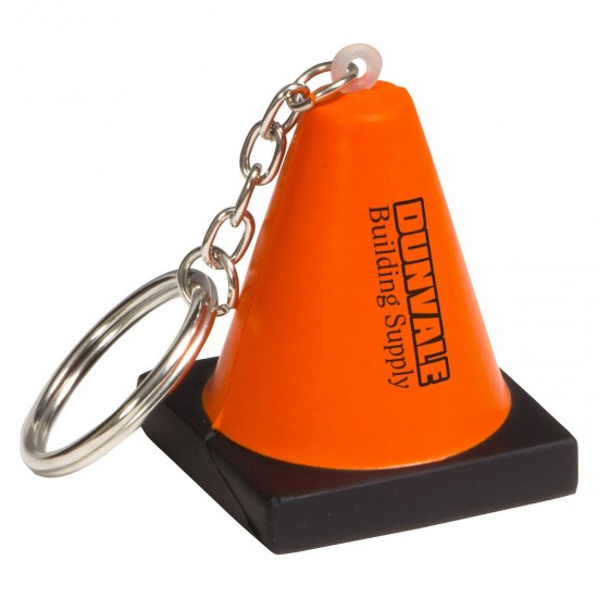 Custom Logo Construction Cone Keychain