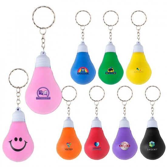 Custom Logo Mini Light Bulb Ball Keychain with Your Logo