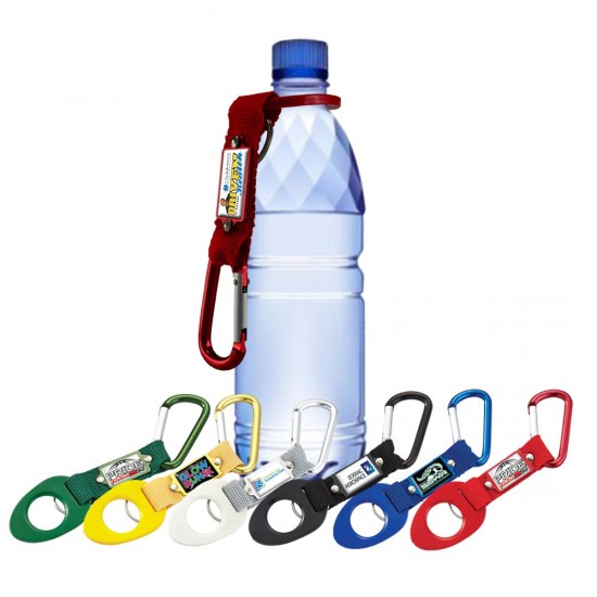 Custom Logo Carabiner Bottle Holder Keychain with Your Logo