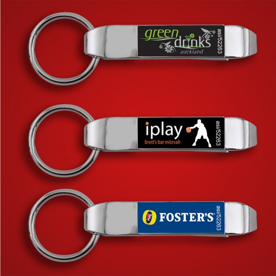 Stock Bottle Key Tag With Full Color Imprint with your Logo
