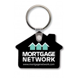 Custom Logo  Sof-Touch (R) - House shape key tag with split ring.