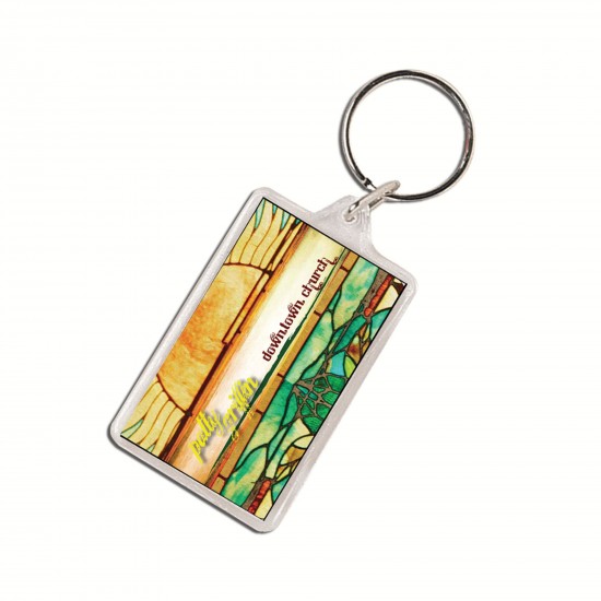 Custom Logo Rectangle Acrylic Keytag