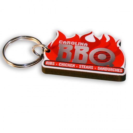 Full Color Custom Shape Wood Key Ring with Your Logo