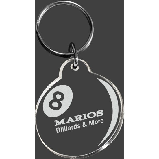 Custom Shape Acrylic Key Ring Etched with Your Logo