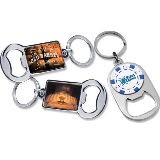 Full Color Bottle Opener Keychain with Your Logo