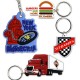 Custom Shape PVC Key Tag with 2-D Molded Imprint with Your Logo