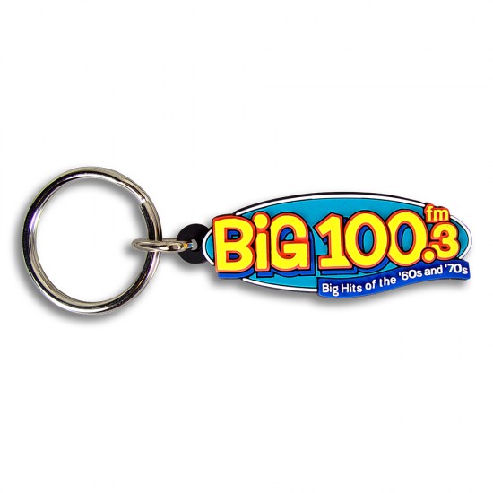 Custom Shape PVC Key Tag with 2-D Molded Imprint with Your Logo