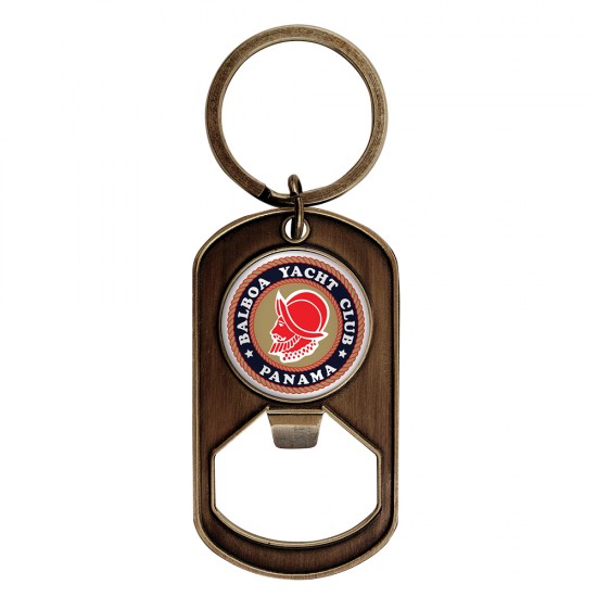 Die struck Dog Tag Bottle Opener Keychain with Your Logo