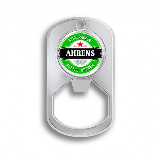 Die struck Dog Tag Bottle Opener Keychain with Your Logo