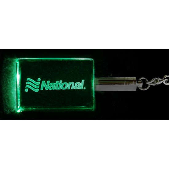 Crystal Light Up Keytag Laser Etched with Your Logo