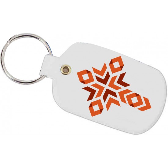 Custom Logo Oval shaped, vinyl key tag.