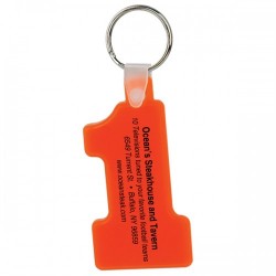 Custom Logo Number one shape soft squeezable key tag. Custom Logo Number one shape soft squeezable key tag.