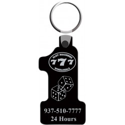 Custom Logo Number one shape soft squeezable key tag. Custom Logo Number one shape soft squeezable key tag.