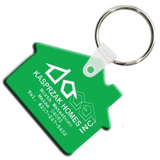 Custom Logo House Soft Key Fob (Spot Color)