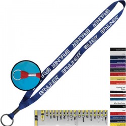 Custom Logo 1/2" Polyester Lanyard w/ Metal Crimp & Metal Split Ring Custom Logo 1/2" Polyester Lanyard w/ Metal Crimp & Metal Split Ring