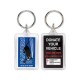 Custom Logo Rectangle Acrylic Key Ring - 1-3/8"x2 1/8" -