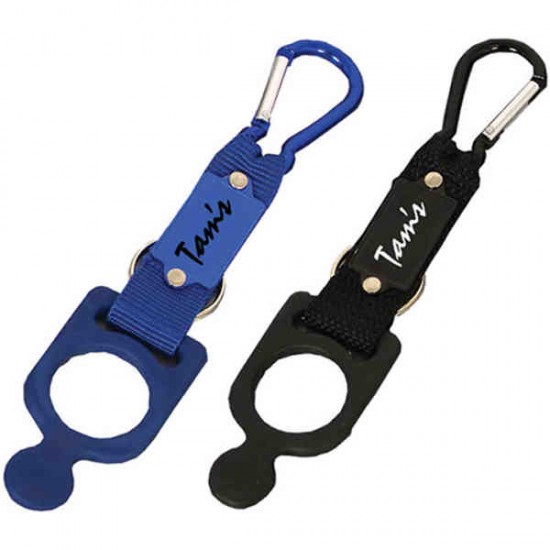 Custom Logo Carabineer w/ Rubber Bottle Holder