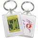 Custom Logo Rectangle Clear Acrylic Keyring - 2"x1 3/8" -