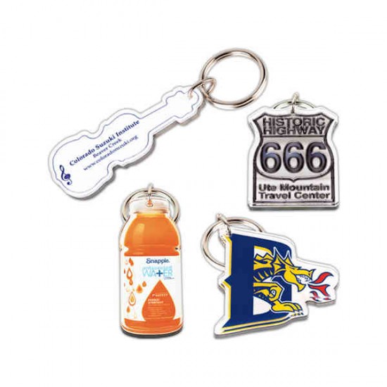 Custom Logo Custom Shape Acrylic Key Ring (Up to 6 Square Inch)