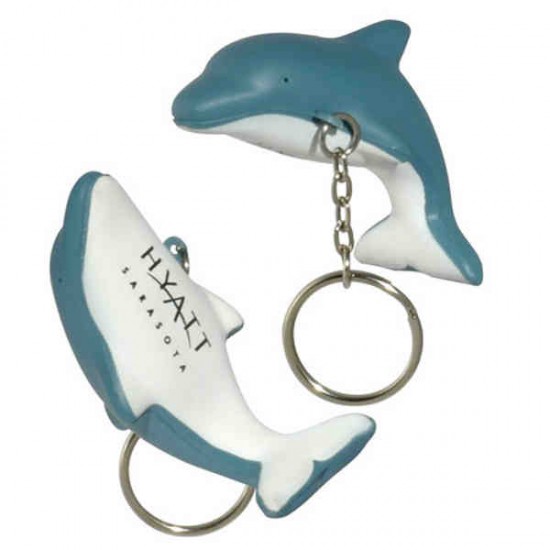 Custom Logo Dolphin Stress Reliever Keychain
