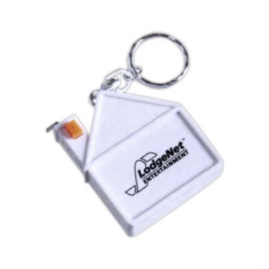 Custom Logo House-Shaped Tape Measure Keychain