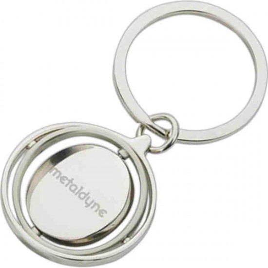 Custom Logo Spinning Gyro Disc Design Key Ring