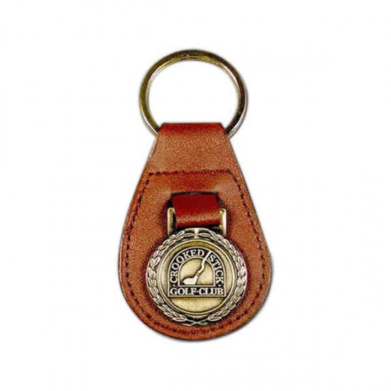 Custom Logo Wreath Emblem Fob (1")