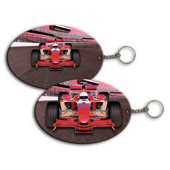 Custom Logo Oval 3D Lenticular EVA Foam Oval Key Chain