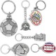 Custom Logo Custom Solid Pewter 2D Keychain