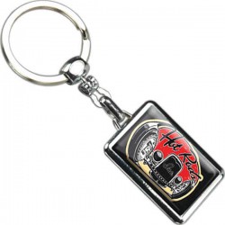 Custom Logo Rectangle Die Cast Metal Domed Key Tag
