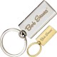 Custom Logo Satin rectangle swivel key holder.