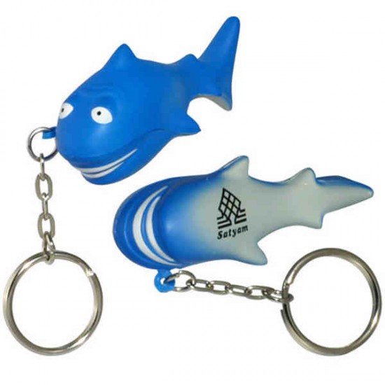 Custom Logo Shark Stress Reliever Keychain