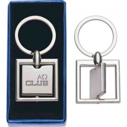 Custom Logo Square Metal Key Tag