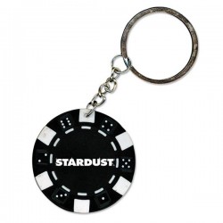 Custom Logo Black - Poker chip, 1 1/2"  key chain. Custom Logo Black - Poker chip, 1 1/2"  key chain.