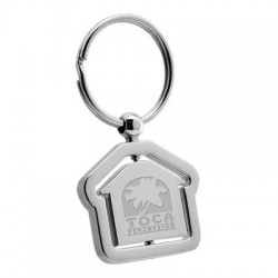 Custom Logo House Swivel Metal Keychain Custom Logo House Swivel Metal Keychain