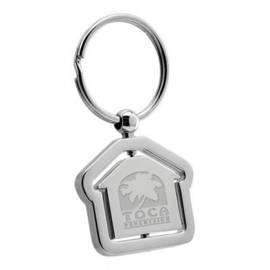 Custom Logo House Swivel Metal Keychain