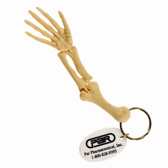 Custom Logo Arm bone shape key chain.
