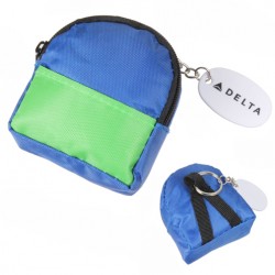 Custom Logo Key holder with miniature backpack coin purse, 2 5/8 Custom Logo Key holder with miniature backpack coin purse, 2 5/8