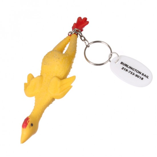 Custom Logo Key holder with miniature chicken replica, 6